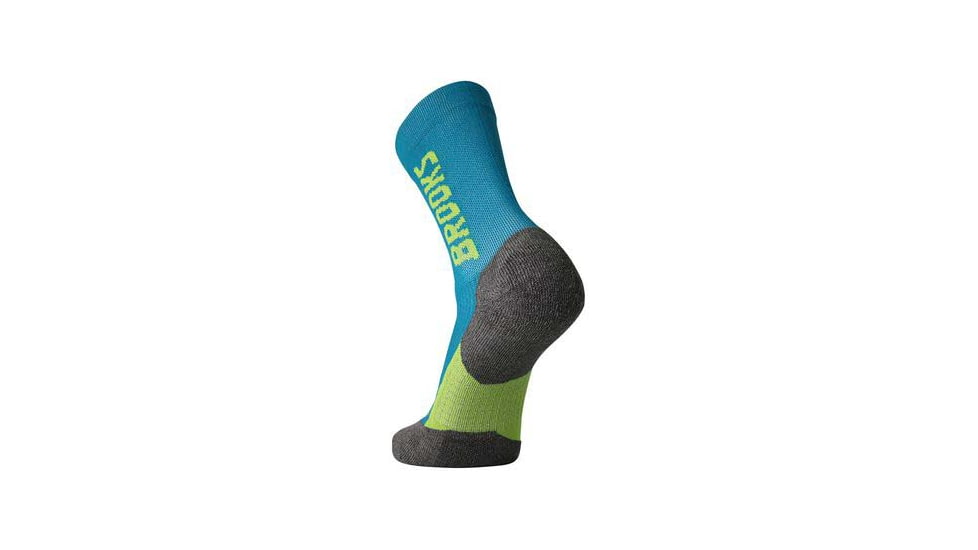 Brooks Ghost Crew Sock, Lagoon/BR Crew, M, 280495497.030