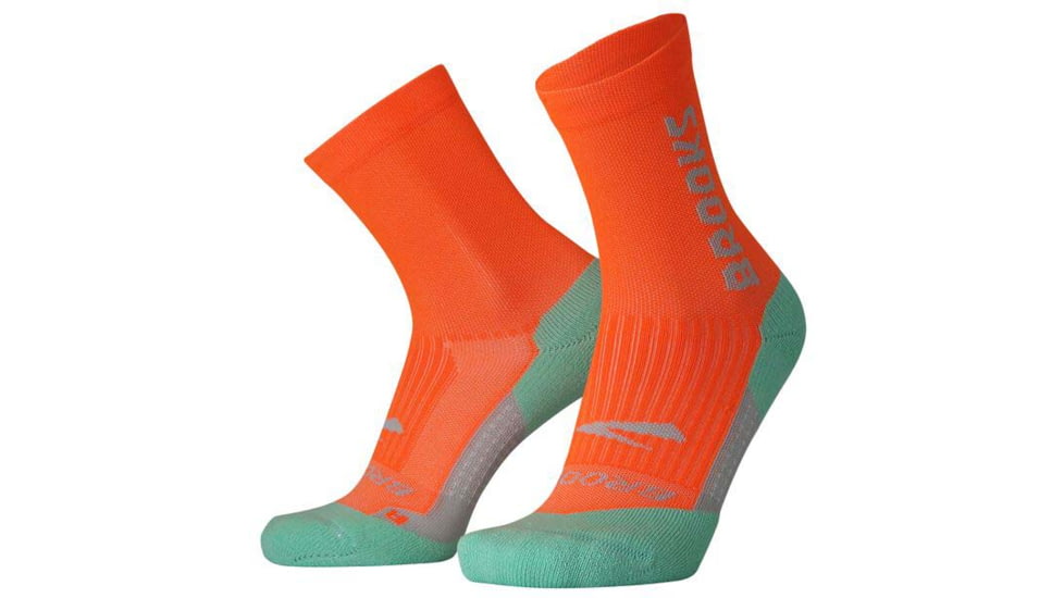 Brooks Ghost Crew Sock, Live Wire/BR Crew, L, 280495812.035
