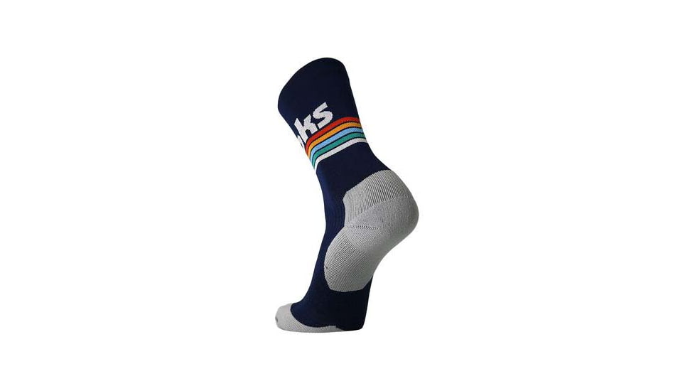 Brooks Ghost Crew Sock, Navy/Brooks Stripe, S, 280495410.025