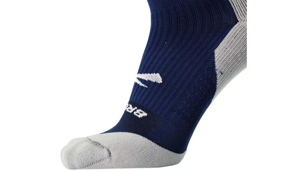 Brooks Ghost Crew Sock, Navy/Brooks Stripe, S, 280495410.025