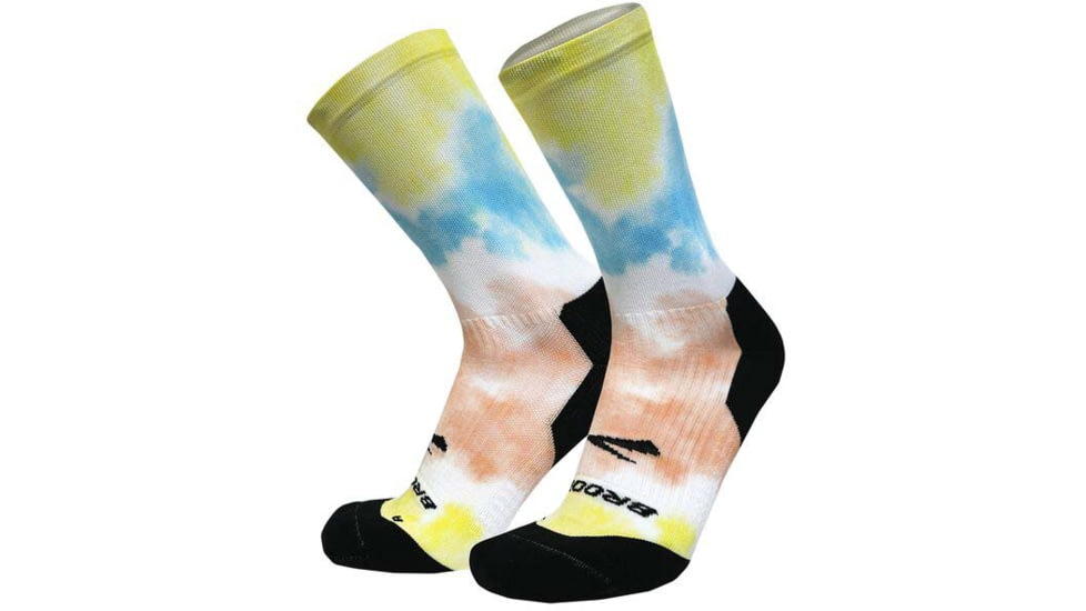 Brooks Ghost Crew Sock, Tie Dye 23, L, 280495175.035