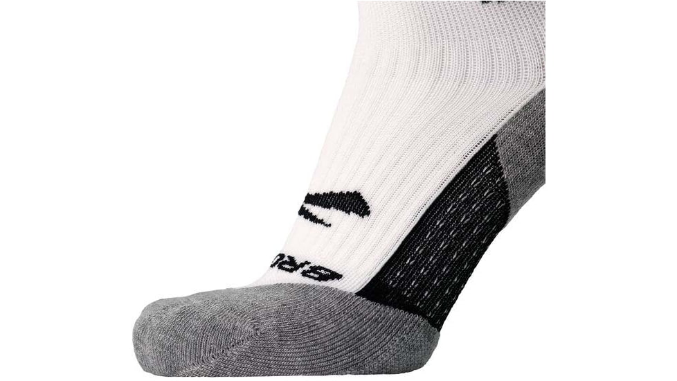 Brooks Ghost Crew Sock, White/BR Crew, L, 280495161.035