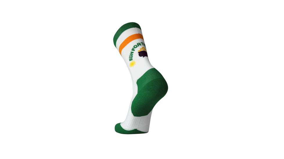 Brooks Ghost Crew Sock, White/Run Lucky, S, 280495162.025