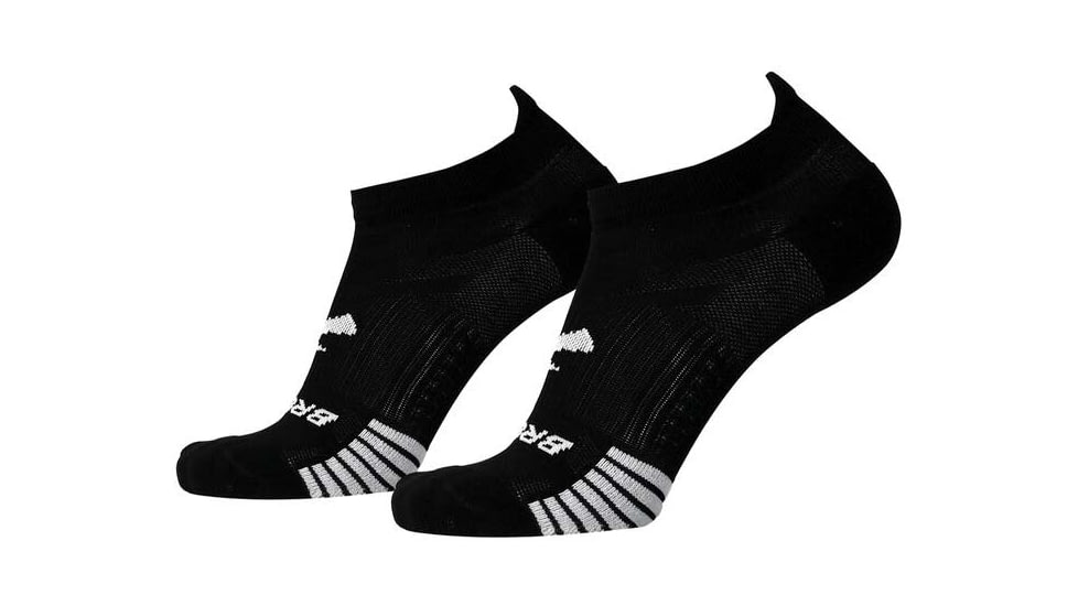 Brooks Ghost Lite No Show 2-Pack Sock, Black, S, 280496001.025