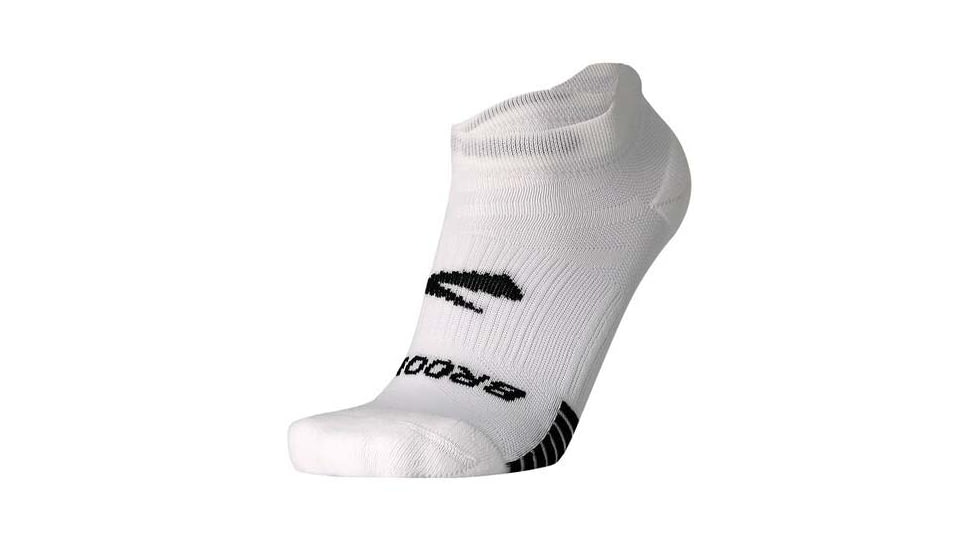 Brooks Ghost Lite No Show 2-Pack Sock, White, L, 280496100.035