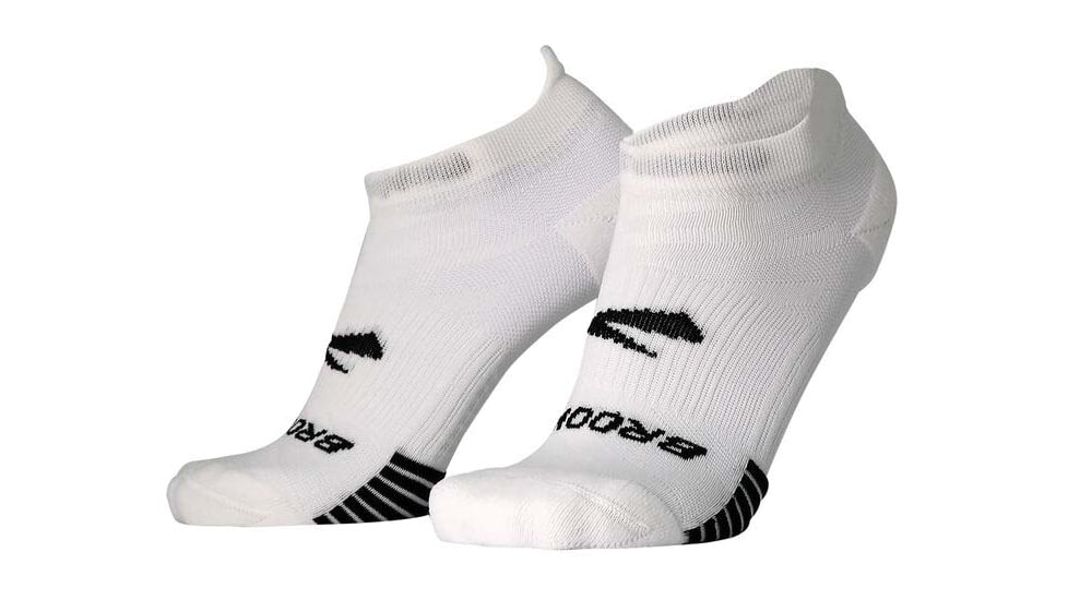 Brooks Ghost Lite No Show 2-Pack Sock, White, L, 280496100.035