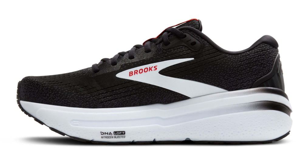 Brooks Ghost Max 2 Road Running Shoes - Mens, Black/White/Fiery Red, 10.0 US/Medium, 1104311D027.100