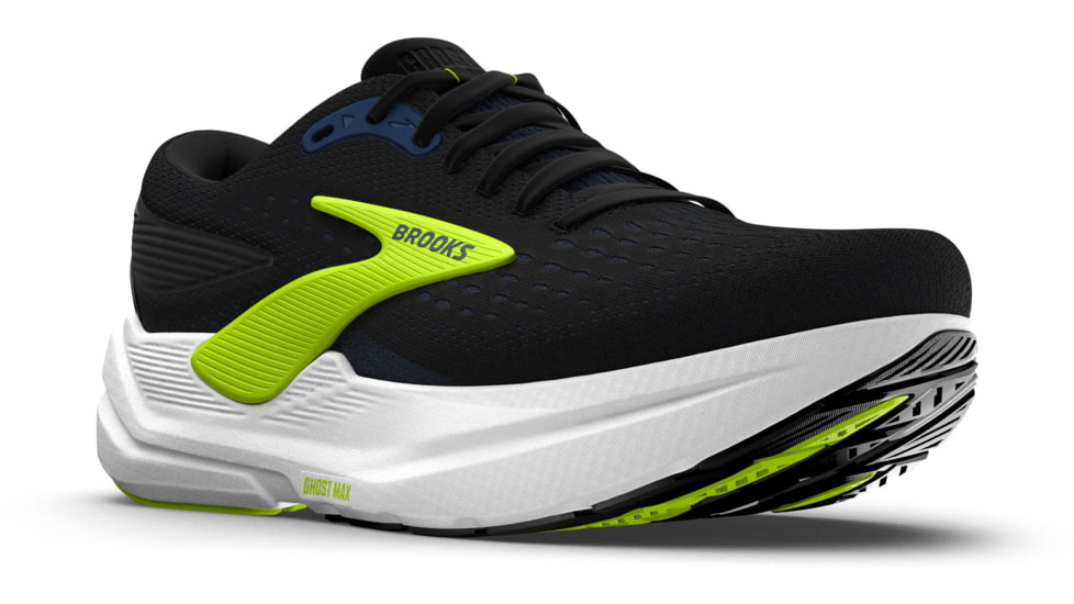 Brooks Ghost Max 3 Road Running - Mens, Black/Navy/Acid Lime, 8.5, 1D, 1104641D078.085