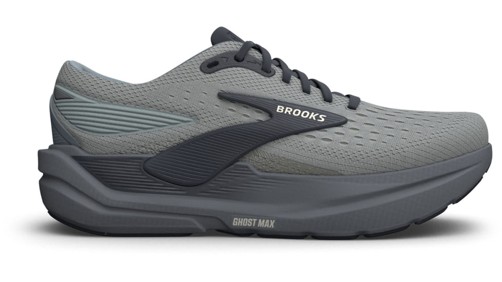 Brooks Ghost Max 3 Road Running - Mens, Primer Grey/Ebony, 8, 1D, 1104641D069.080