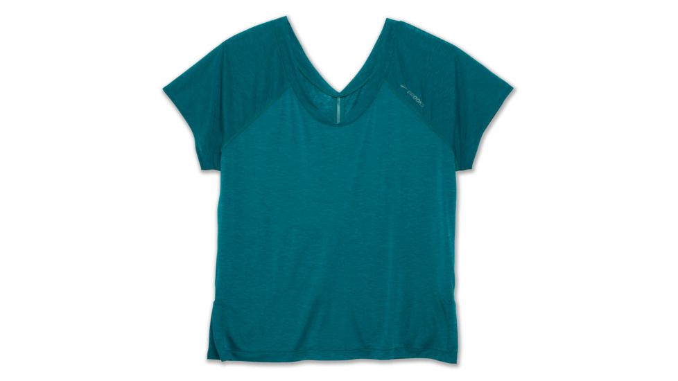 Brooks Ghost Womens Short Sleeve Shirt, Ocean, Small, 221191-Ocean-S