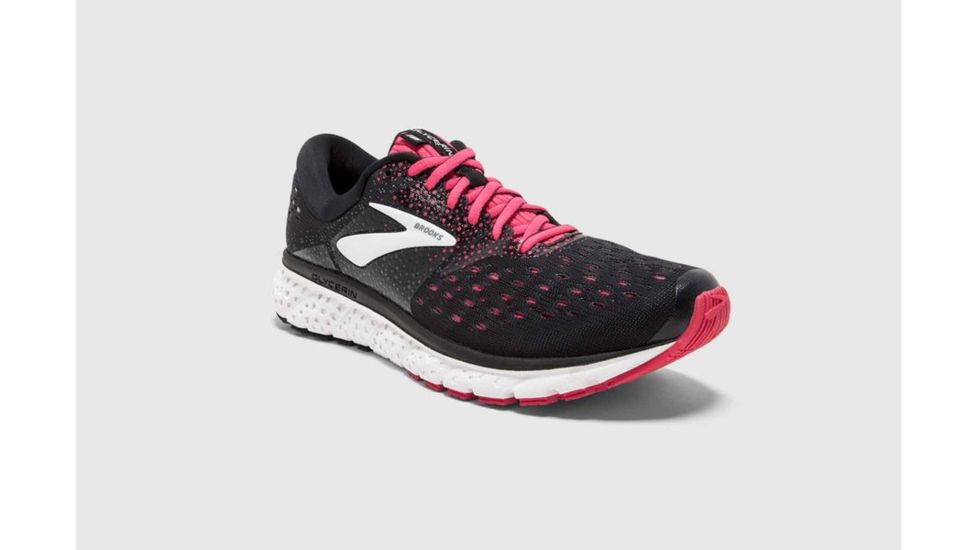 Brooks Glycerin 16 Womens Road Running Shoes, Black/Pink/Grey, 8.5 US, Medium, 1202781B070.085