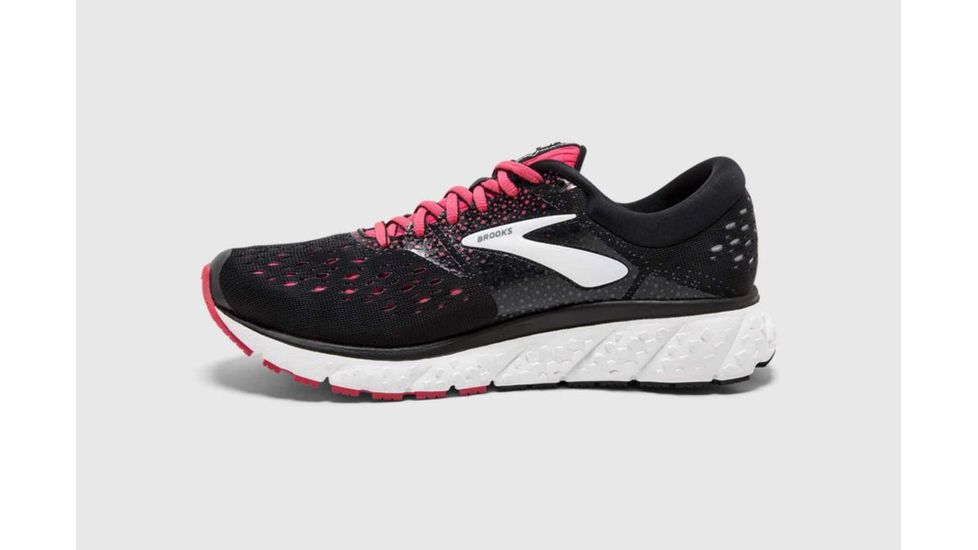 Brooks Glycerin 16 Womens Road Running Shoes, Black/Pink/Grey, 8.5 US, Medium, 1202781B070.085