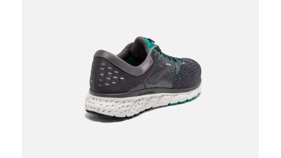 Brooks Glycerin 16 Womens Road Running Shoes, Ebony/Green/Black, 9.5 US, Medium, 1202781B081.095