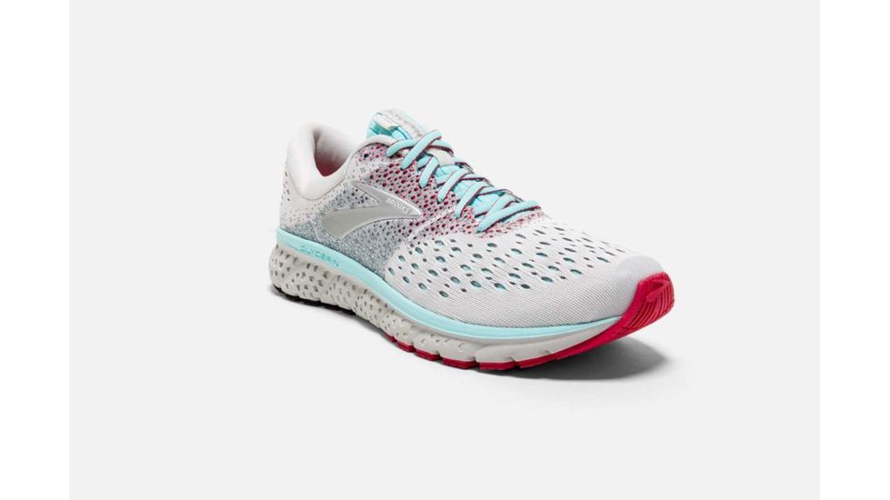 Brooks Glycerin 16 Womens Road Running Shoes, White/Blue/Pink, 10.5 US, Medium, 1202781B115.105