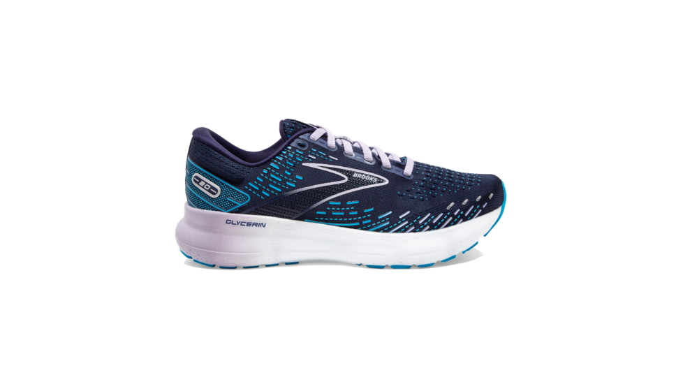 Brooks Glycerin 20 Running Shoes - Womens, Medium, Peacoat/Ocean/Pastel Lilac, 8.5, 1203691B499.085
