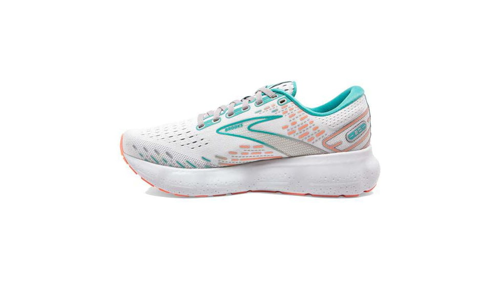 Brooks Glycerin 20 Running Shoes - Womens, Wide, Oyster/Latigo Bay/Coral, 9.0, 1203691D061.090