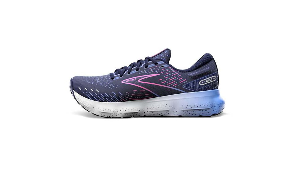 Brooks Glycerin 20 Running Shoes - Womens, Wide, Peacoat/Blue/Pink, 10.5, 1203691D460.105