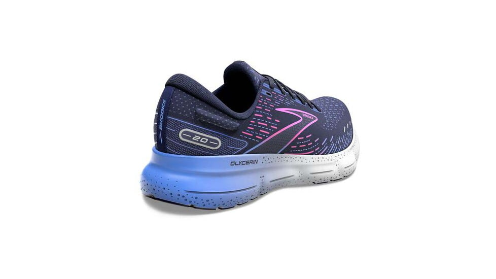 Brooks Glycerin 20 Running Shoes - Womens, Wide, Peacoat/Blue/Pink, 10.5, 1203691D460.105