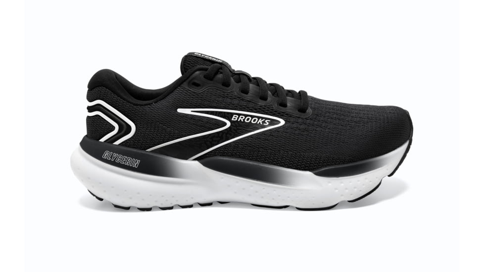 Brooks Glycerin 21 Running Shoes - Womens, Black/Grey/White, 7.0, 1204081B090.070