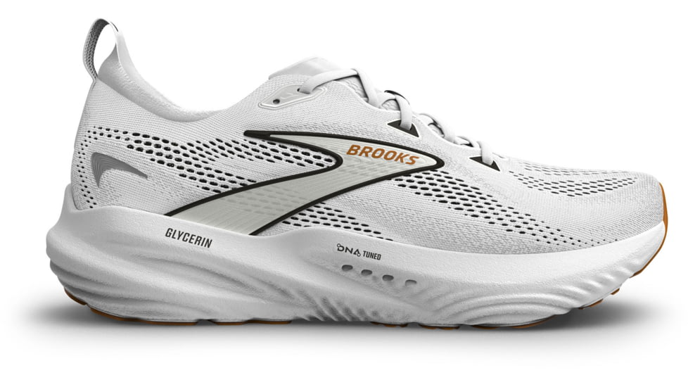 Brooks Glycerin 22 Road Running Shoes - Womens, White/Grey/Black, 6, 1B, 1204341B135.060