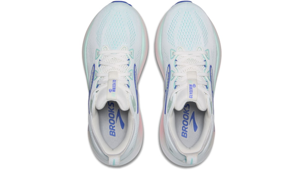 Brooks Glycerin 22 Road Running Shoes - Womens, White/Limpet Shell/Amparo Blue, 10, 1B, 1204341B110.100