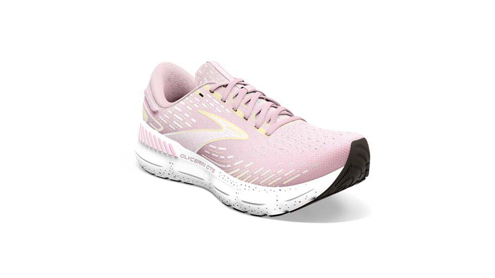 Brooks Glycerin GTS 20 Running Shoes - Womens, Medium, Pink/Yellow/White, 7.5, 1203701B656.075