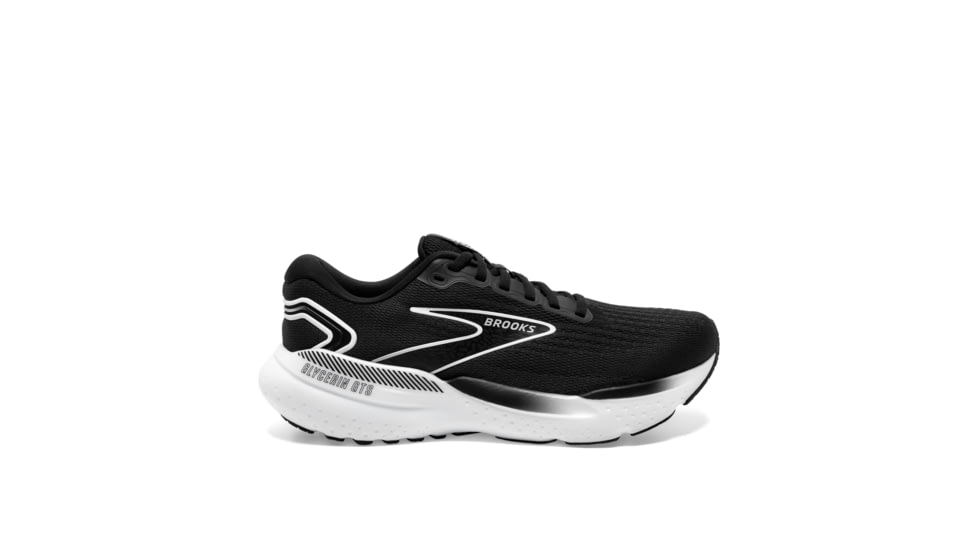 Brooks Glycerin GTS 21 Running Shoes - Womens, Black/Grey/White, 8, 1204091B090.080