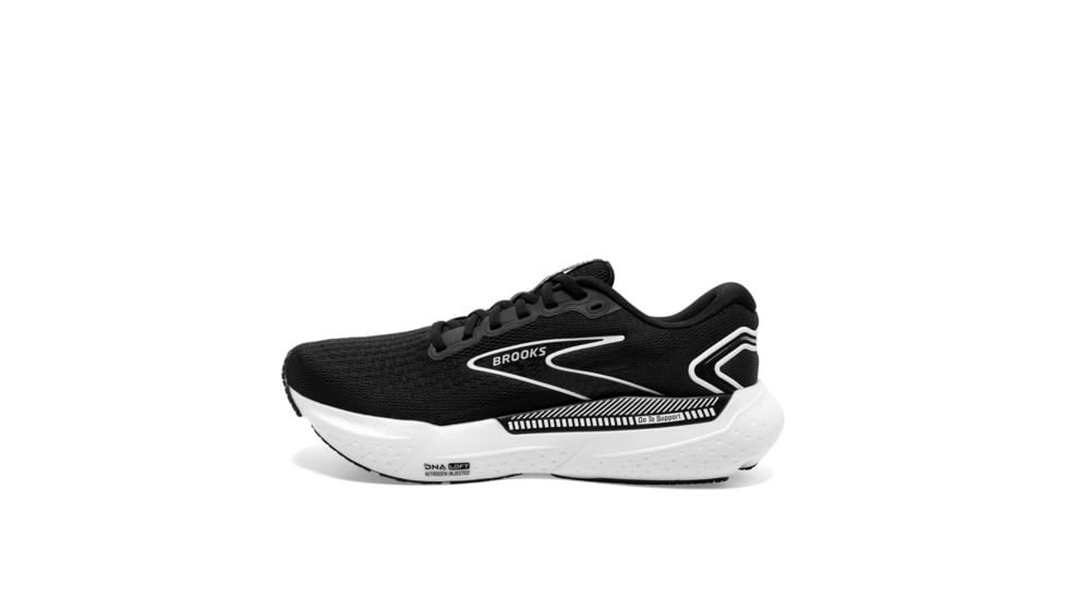 Brooks Glycerin GTS 21 Running Shoes - Womens, Black/Grey/White, 8, 1204091B090.080