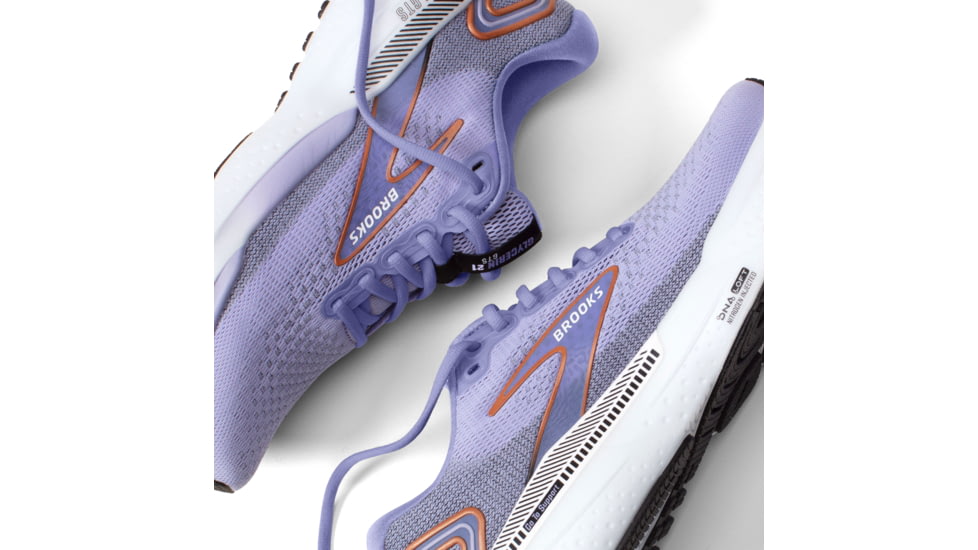Brooks Glycerin GTS 21 Running Shoes - Womens, Lavender/Black/Copper, 7, 1204091B544.070