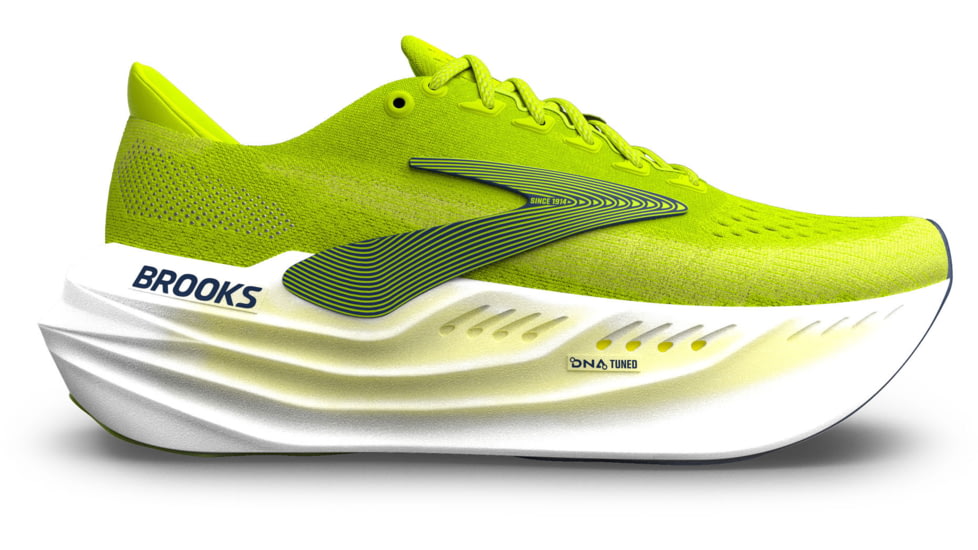 Brooks Glycerin Max Road Running Shoes - Mens, Lime/Navy Peony/White, 9, 1D, 1104471D303.090