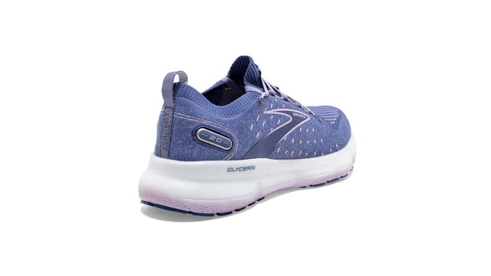 Brooks Glycerin StealthFit 20 Running Shoes - Womens, Medium, Blue/Pastel Lilac/White, 9.0, 1203721B402.090