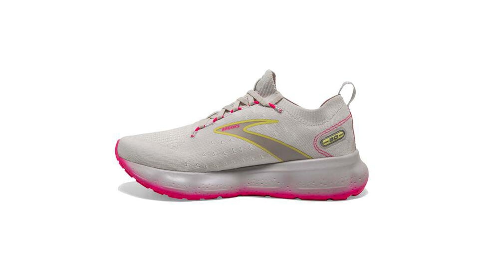Brooks Glycerin StealthFit 20 Running Shoes - Womens, Medium, Grey/Yellow/Pink, 10.5, 1203721B067.105