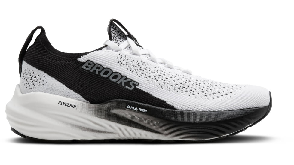 Brooks Glycerin StealthFit 22 Road Running Shoes - Mens, White/Grey/Black, 11.5, 1D, 1104481D135.115