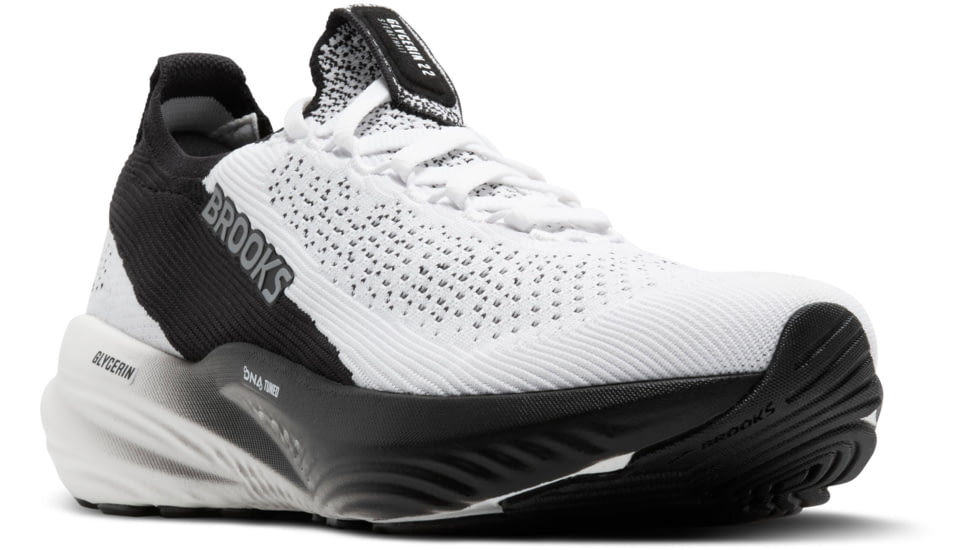 Brooks Glycerin StealthFit 22 Road Running Shoes - Mens, White/Grey/Black, 11.5, 1D, 1104481D135.115