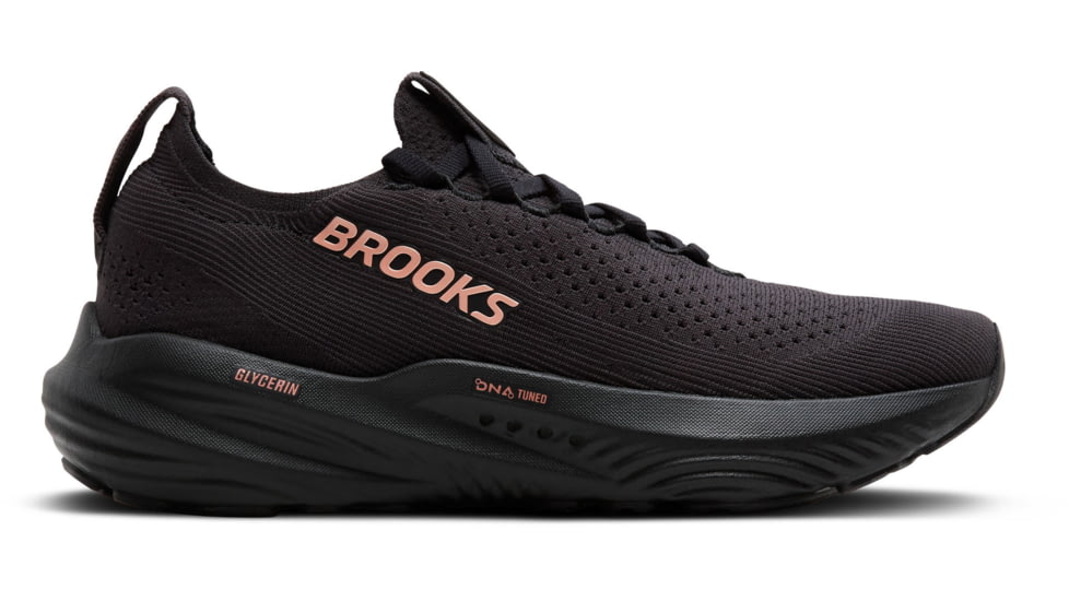 Brooks Glycerin StealthFit 22 Road Running Shoes - Womens, Black/Grey/Rose Gold, 6, 1B, 1204371B068.060