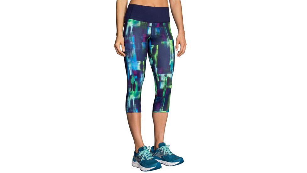 Brooks Greenlight Running Capri - Womens, Navy Pulse/Navy, Extra Large, 221349423.040