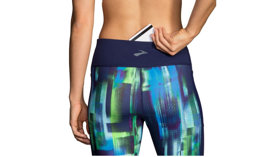Brooks Greenlight Running Capri - Womens, Navy Pulse/Navy, Extra Large, 221349423.040