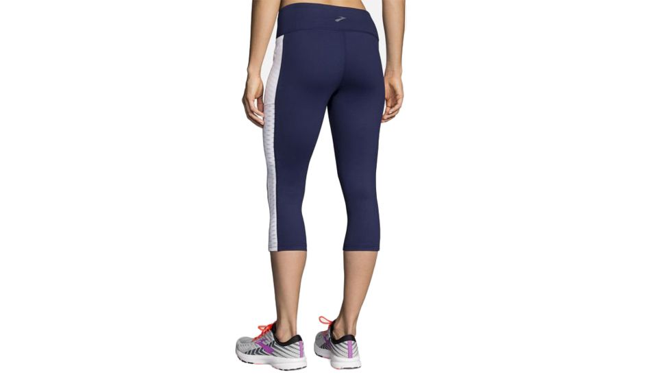 Brooks Greenlight Running Capri - Womens, Navy/White, Extra Large, 221349447.040