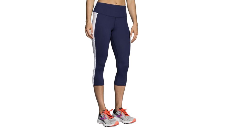 Brooks Greenlight Running Capri - Womens, Navy/White, Extra Large, 221349447.040