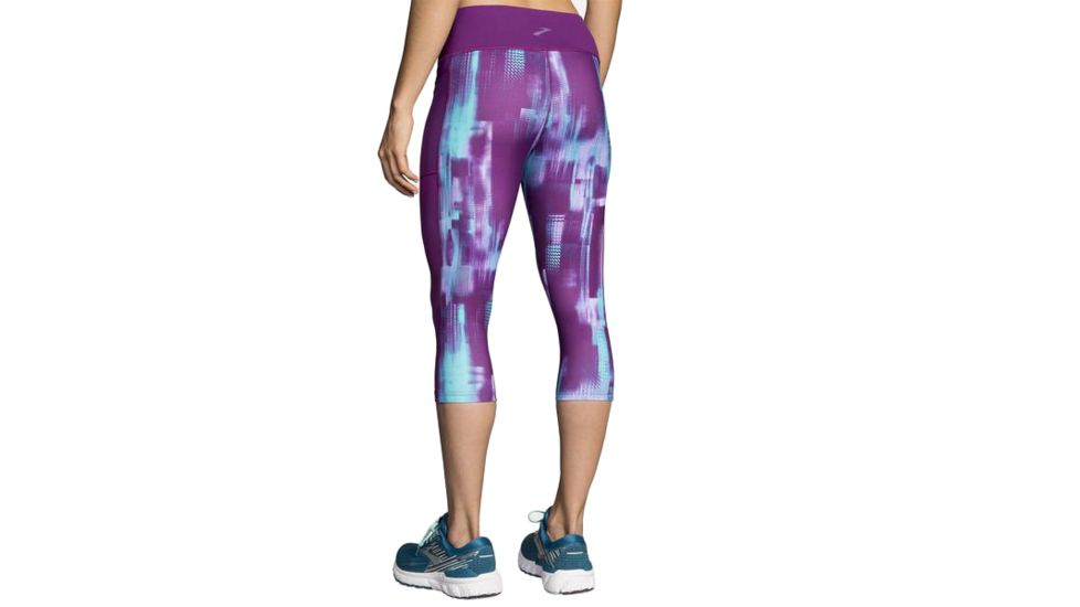 Brooks Greenlight Running Capri - Womens, Violet Pulse/Violet, Large, 221349561.035