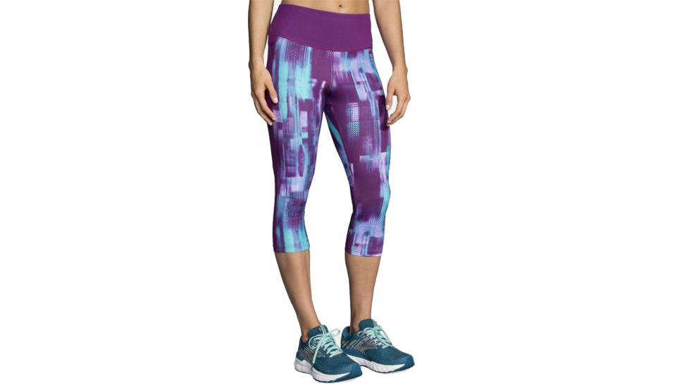 Brooks Greenlight Running Capri - Womens, Violet Pulse/Violet, Large, 221349561.035
