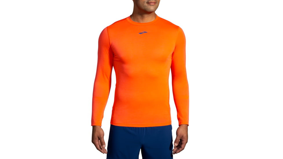 Brooks High Point Long Sleeve Shirt - Mens, Bright Orange, Medium, 211474836.030
