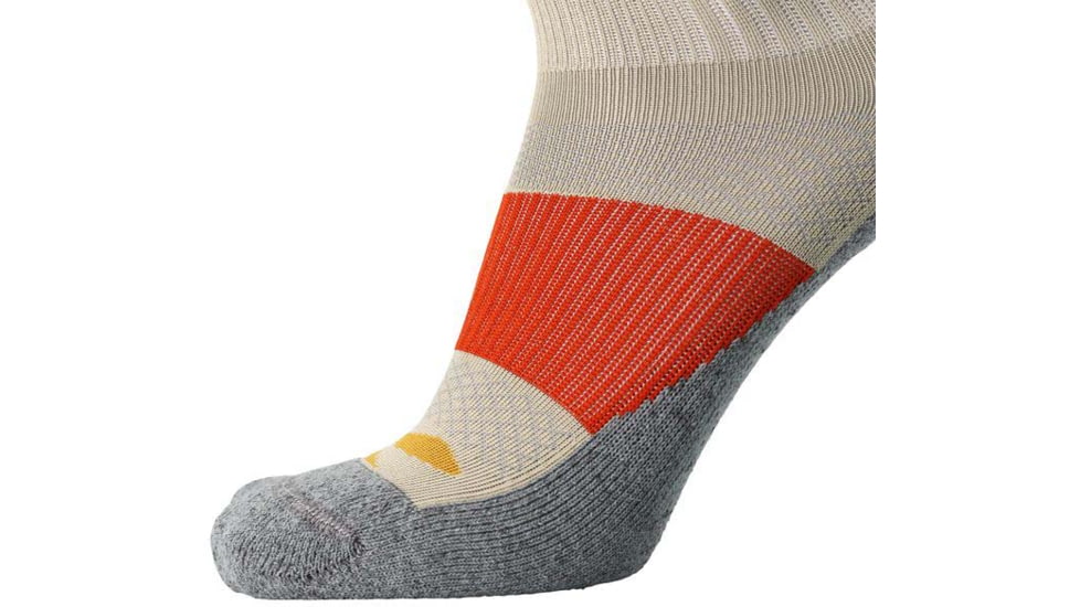 Brooks High Point Quarter Sock, Oatmeal/Red Clay, M, 280500214.030