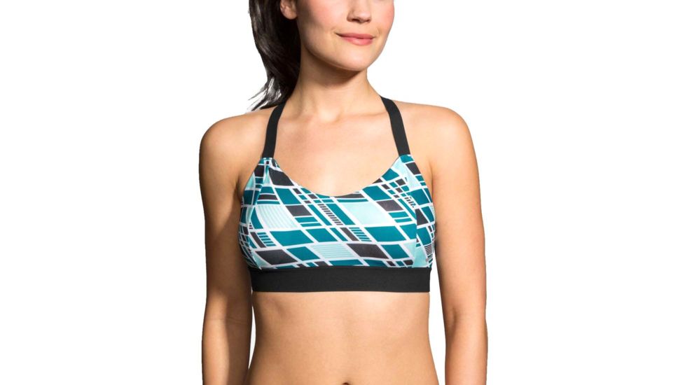 Brooks Hot Shot Bra, Ocean Wave/Ocean/Black, Extra Large, 300632-OCNWV-OCN-BLK-XL