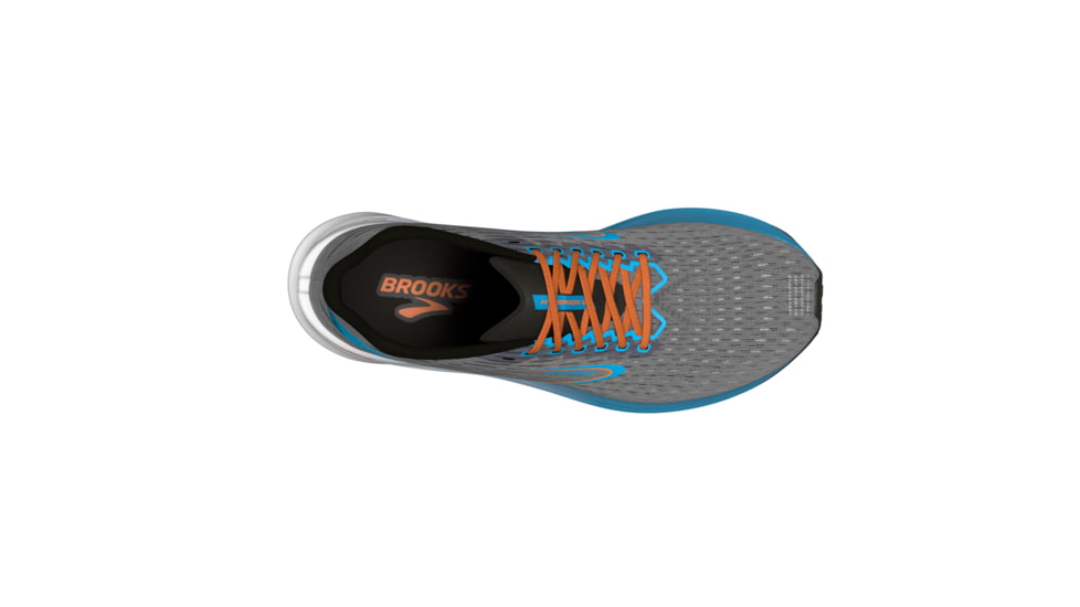 Brooks Hyperion 2 Running Shoes - Mens, Grey/Atomic Blue/Scarlet, 9 Medium, 1104071D020.090
