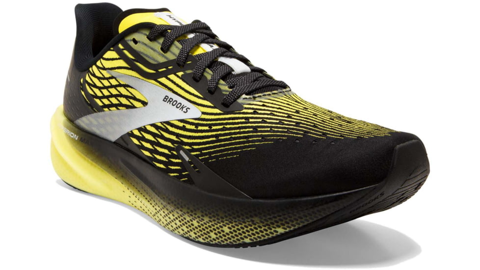 Brooks Hyperion Max Running Shoes - Mens, Black/Blazing Yellow/White, 7.5, 1103901D078.075