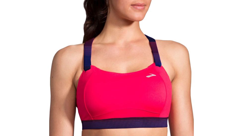 Brooks Juno Sports Bra, Dahlia/Market Haze, 32 C, 350071603.0321C