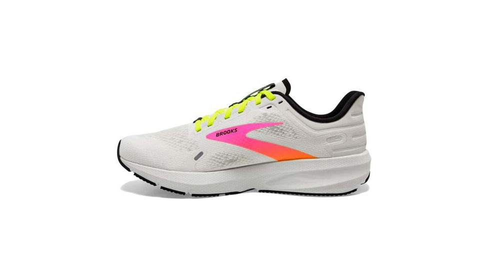 Brooks Launch 9 Running Shoes - Womens, Medium, White/Pink/Nightlife, 5.0, 1203731B148.050