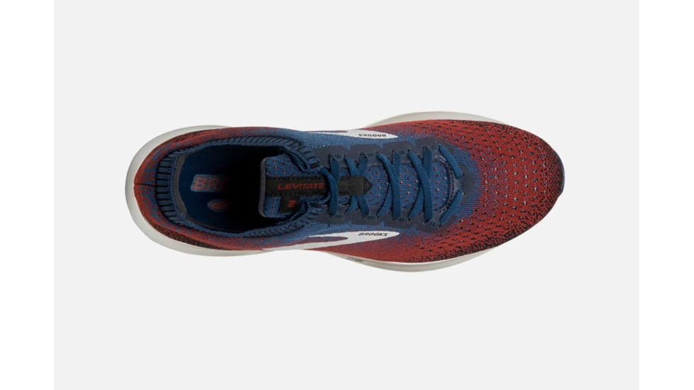 Brooks Levitate 2 Mens Road Running Shoes, Chili/Navy/Black, 9.5 US, Medium, 1102901D689.095