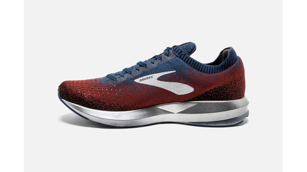 Brooks Levitate 2 Mens Road Running Shoes, Chili/Navy/Black, 9.5 US, Medium, 1102901D689.095